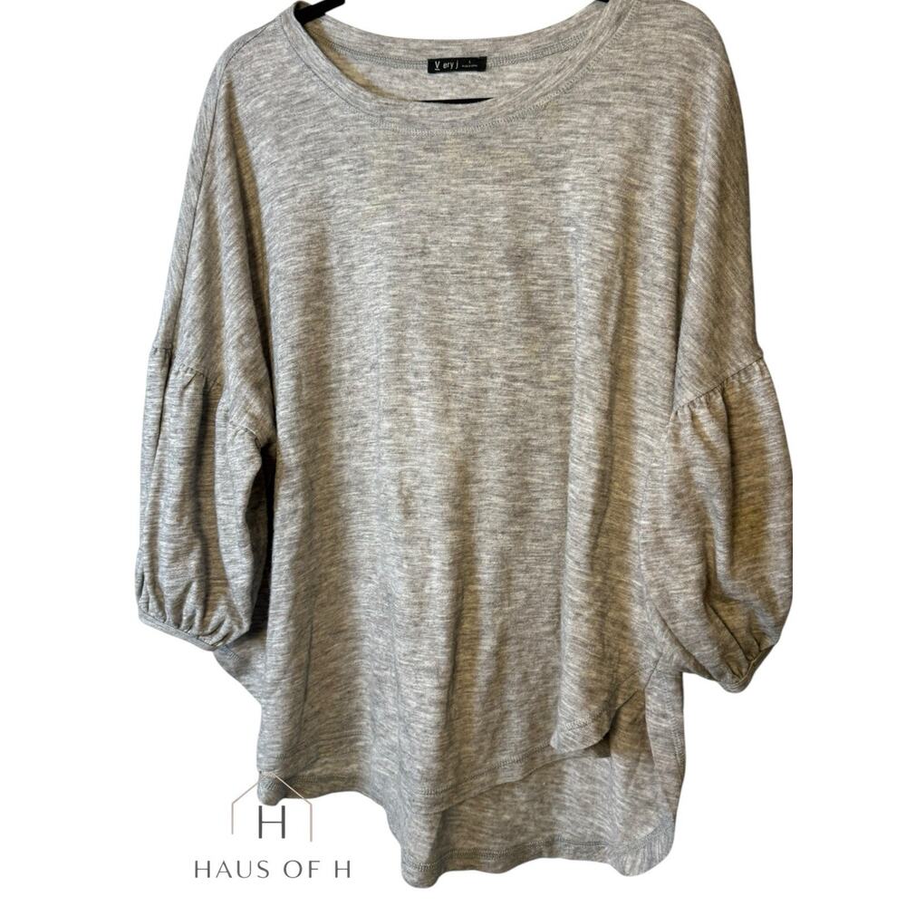 Women’s flare sleeve Gray Slouch Grunge Classic Lounge size L